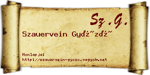 Szauervein Győző névjegykártya