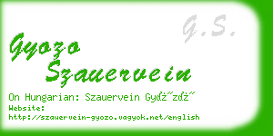 gyozo szauervein business card